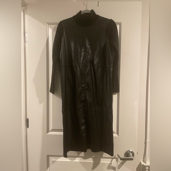 Ann Taylor Faux Leather Dress - Picture 1 of 2